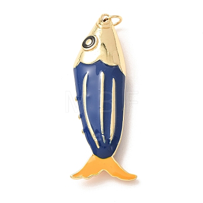 Brass with Enamel Big Pendants KK-CBA2F11-05G-1