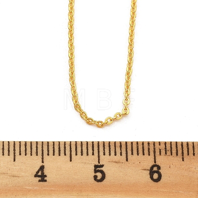 Brass Rolo Chains Necklaces for Women NJEW-D302-45G-1