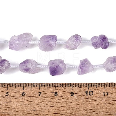 Raw Rough Natural Amethyst Beads Strands G-Q610-04-1