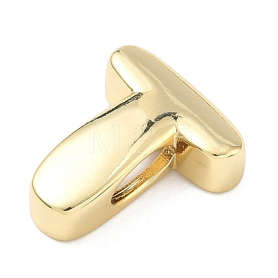 Brass Initial Beads KK-B167-27G-01T-1