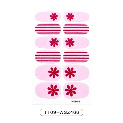 Flower Series Full Cover Nail Decal Stickers MRMJ-T109-WSZ466-1