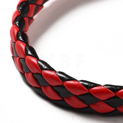 PU Imitation Leather Braided Cord Bracelets for Women BJEW-M290-01F-1