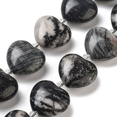 Natural Black Netstone Beads Strands G-C150-A13-01-1