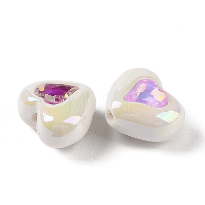 Opaque Acrylic with Rhinestone Beads OACR-G035-05-1