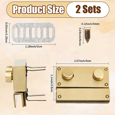 Zinc Alloy Twist Bag Lock Purse Catch Clasps PURS-WH20003-001AB-1