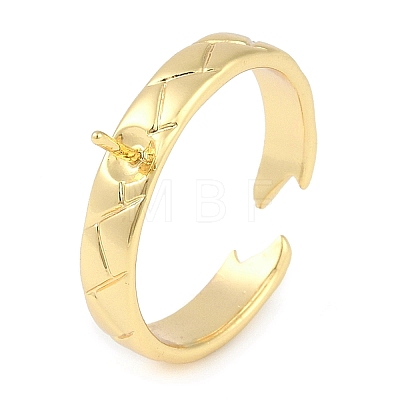 Brass Cuff Finger Ring Settings KK-L219-15E-G-1