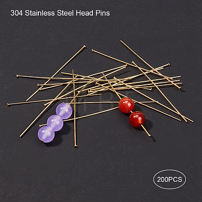 304 Stainless Steel Flat Head Pins STAS-L221-48G-1