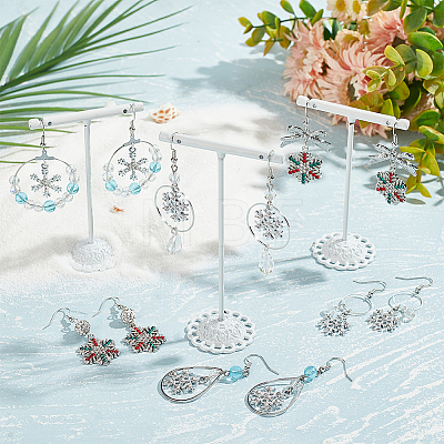 Christmas Snowflake DIY Earring Making Kit DIY-SC0022-79-1