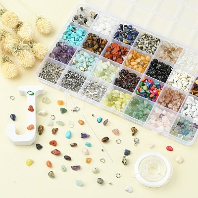 DIY Mixed Stone Bracelet Making Kit DIY-FS0003-38-1