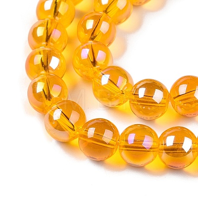 Electroplate Transparent Glass Beads Strands X-GLAA-T032-T8mm-AB11-1