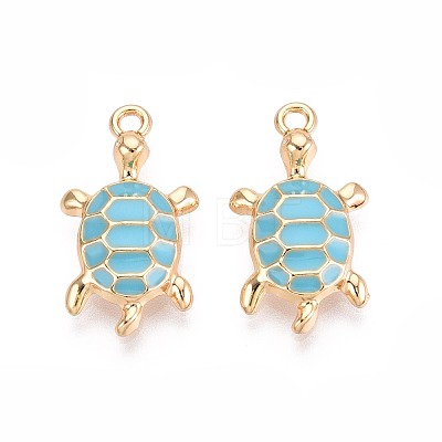 Alloy Enamel Pendants PALLOY-T092-26G-06-1