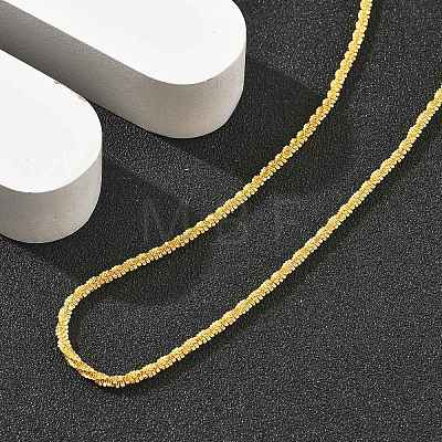 Brass Sterling Silver Chains Necklaces for Women NJEW-D302-25G-1