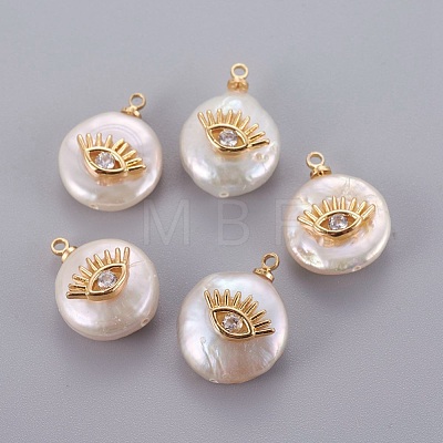 Natural Cultured Freshwater Pearl Pendants PEAR-J004-31G-1