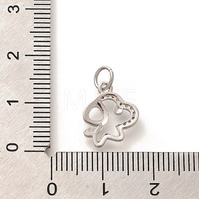 Rack Plating Brass Micro Pave Cubic Zirconia Pendants KK-H508-28P-12-1