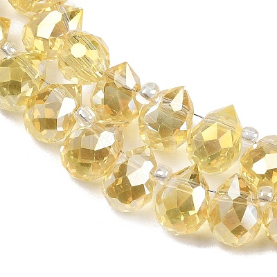 Electroplate Glass Beads Strands EGLA-D030-17-03-1