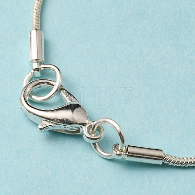 Brass Round Snake Chain Necklace Making KK-F763-07P-1