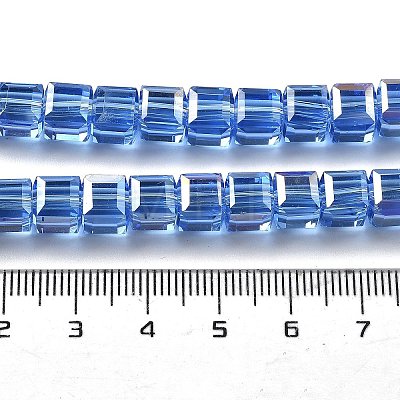 Electroplate Glass Beads Strands EGLA-H108-01A-AB05-1