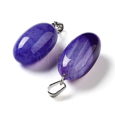 Natural Agate Dyed Pendants G-Q016-03D-1