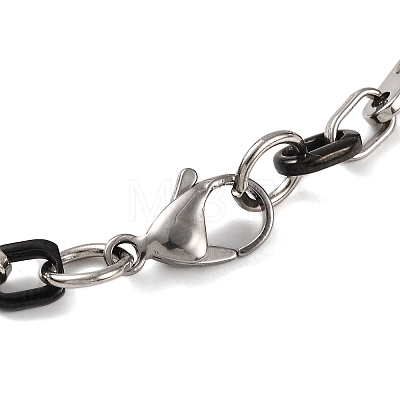 201 Stainless Steel Cable Chain Bracelets BJEW-B078-63EBP-1