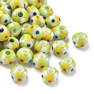 Handmade Porcelain European Beads PORC-C009-01D-1