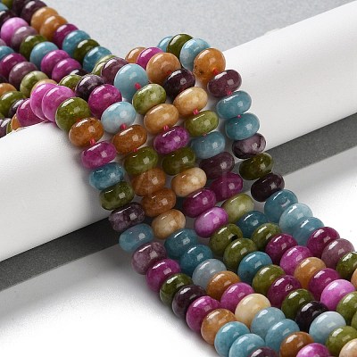Natural Dyed White Jade Beads Strands G-B124-B01-01-1