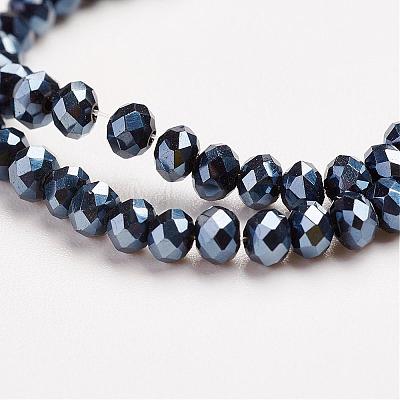 Electroplate Glass Beads Strands EGLA-D020-3x2mm-35-1