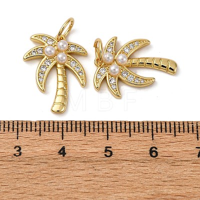 Brass Micro Pave Cubic Zirconia Pendants KK-P308-65G-1
