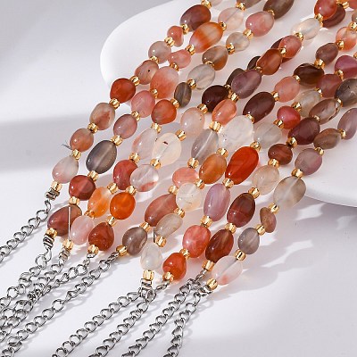 Natural Carnelian Beaded Bracelets for Women G-P563-07P-18-1