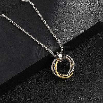 Zinc Alloy Pendant Necklaces NJEW-M211-12B-GP-1