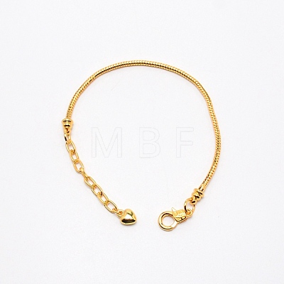 Brass Snake Chain Bracelets BJEW-SZC0003-01A-1