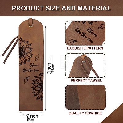 Cowhide Leather Labels AJEW-WH0386-0041-1