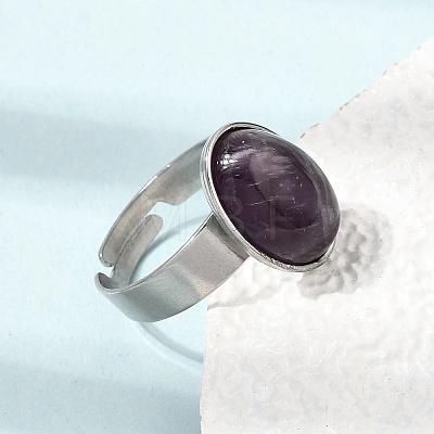 Adjustable 304 Stainless Steel Finger Rings for Women GG-CBA7994-04P-17-1