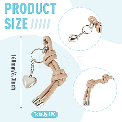 Heart Imitation Leather Keychains KEYC-TAC00084-1