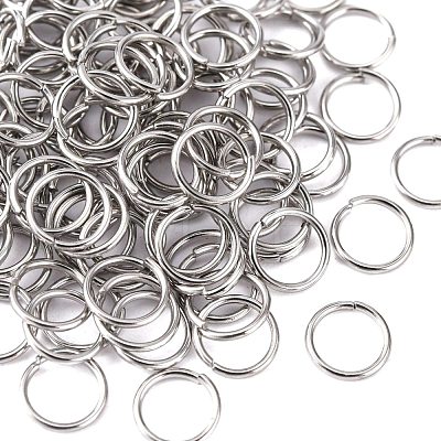 304 Stainless Steel Open Jump Rings X-STAS-E067-05-7mm-1