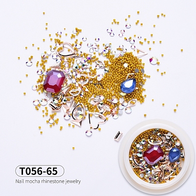 Rhinestone & Alloy Cabochons MRMJ-T056-65-1