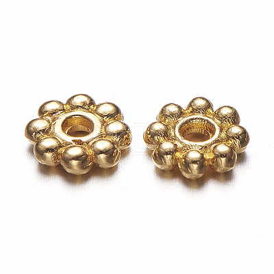 Alloy Daisy Spacer Beads PALLOY-L166-31G-1