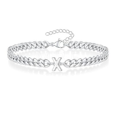 Letter 304 Stainless Steel Link Bracelets FS-WG7830E-48-1