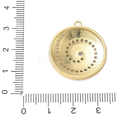 Brass Micro Pave Clear Cubic Zirconia Pendants CU-CBA4231-04B-G-1