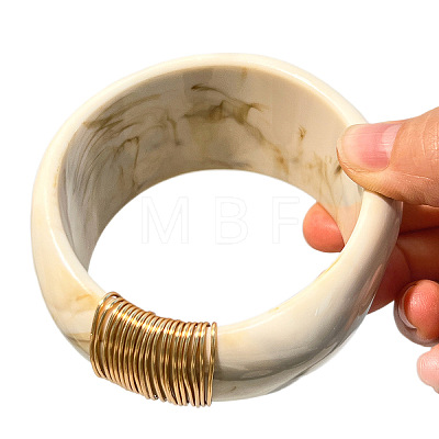 Marbled Resin Chunky Bangles for Women WG57612-04-1