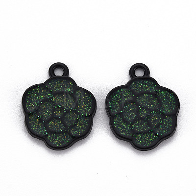 Spray Painted Alloy Enamel Pendants ENAM-N055-032-B02-NR-1