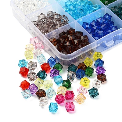 450Pcs 15 Colors Transparent Acrylic Beads TACR-YW0001-56-1