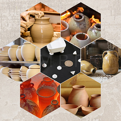 Aluminum Oxide Porcelain Burning Kiln Support Bases AJEW-CP0011-21-1