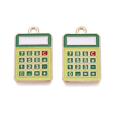 Alloy Enamel Pendants ENAM-Q004-01KCG-17-1