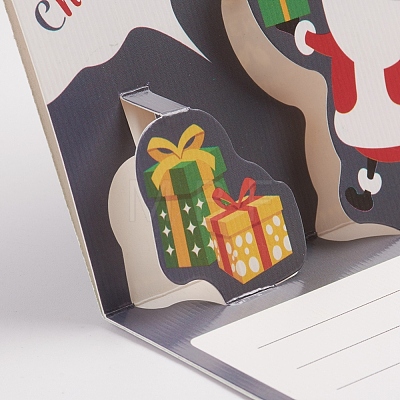 Christmas Pop Up Greeting Cards and Envelope Set DIY-G028-D06-1