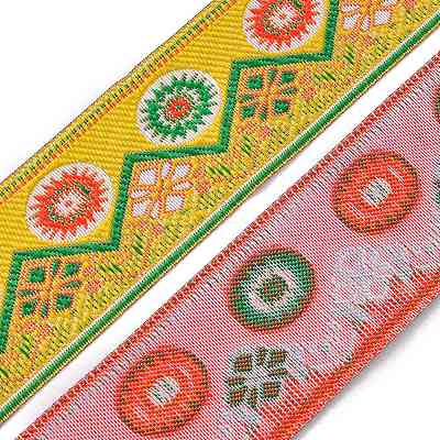 Embroidery Polyester Ribbons OCOR-WH0064-13F-1
