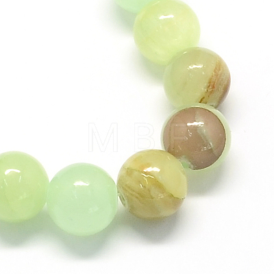 Natural Dyed Yellow Jade Gemstone Bead Strands G-R271-8mm-Y27-1
