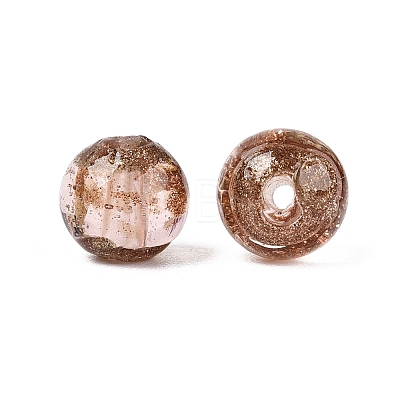Handmade Gold Sand Lampwork Beads LAMP-N045-01B-09-1