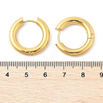 Tarnish Resistant 202 Stainless Steel Huggie Hoop Earrings EJEW-O087-08K-G-1