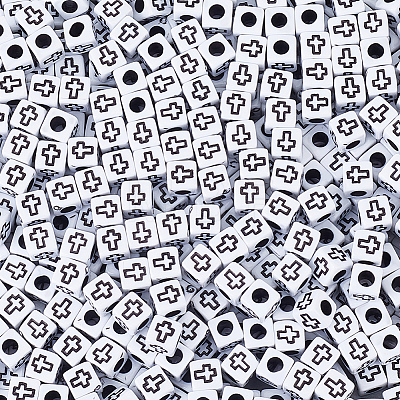 1000Pcs Craft Style Acrylic Beads MACR-PA0001-77-1