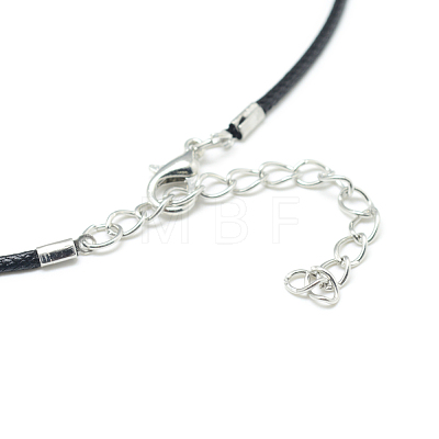 Alloy Glass Pendant Necklaces X-NJEW-S381-098-1